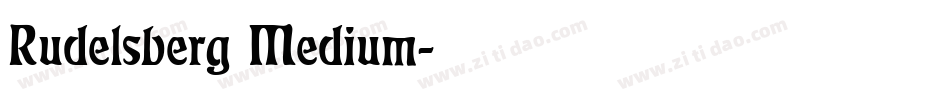Rudelsberg Medium字体转换